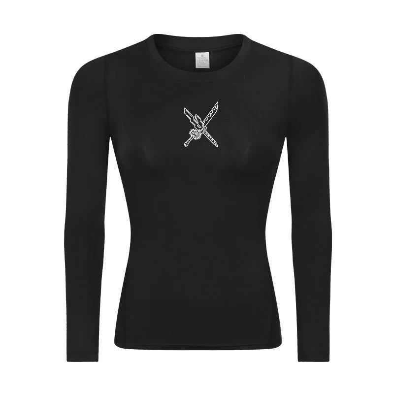 Double Sword Toji Compression Shirt Long Sleeve (Women) – Gym Wear ...