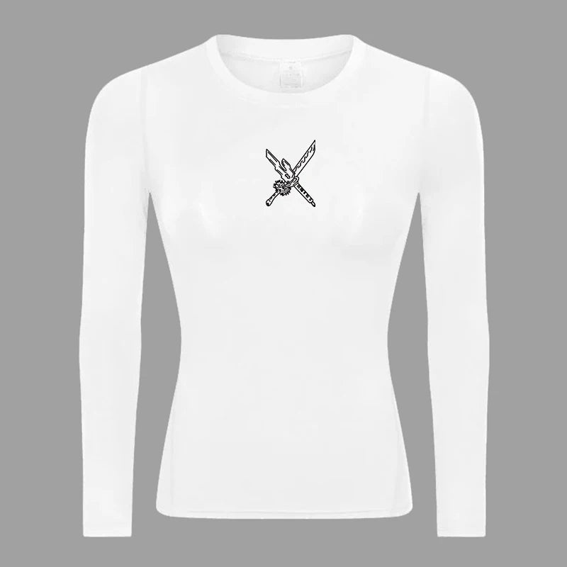 Double Sword Toji Compression Shirt Long Sleeve (Women) - AnimeVibe Shop