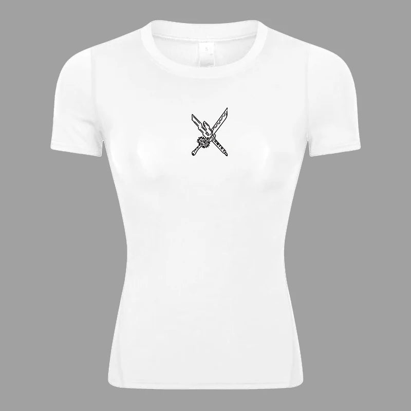 Double Sword Toji Compression Shirt (Women) - AnimeVibe Shop