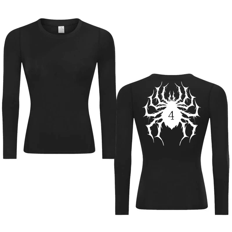 Hisoka Phantom Troupe Compression Shirt Long Sleeve V2 (Women) - AnimeVibe Shop