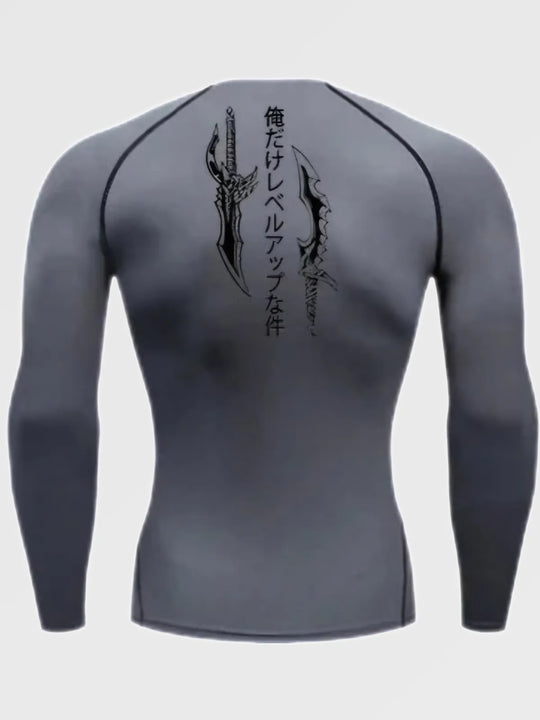 Sung Jin Woo Compression Shirt Long Sleeve - AnimeVibe Shop