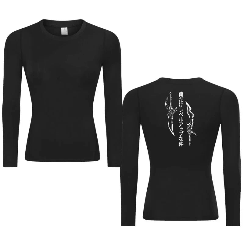 Sung Jin Woo Compression Shirt Long Sleeve (Women) - AnimeVibe Shop